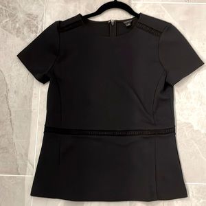 Ann Taylor Black Peplum too, size M